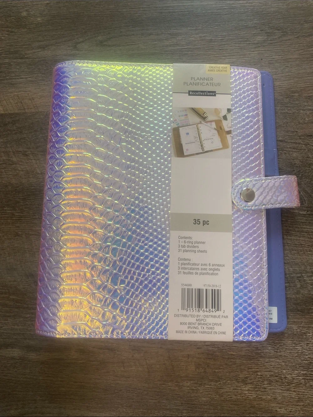 NWT Recollections Iridescent Holographic Planner